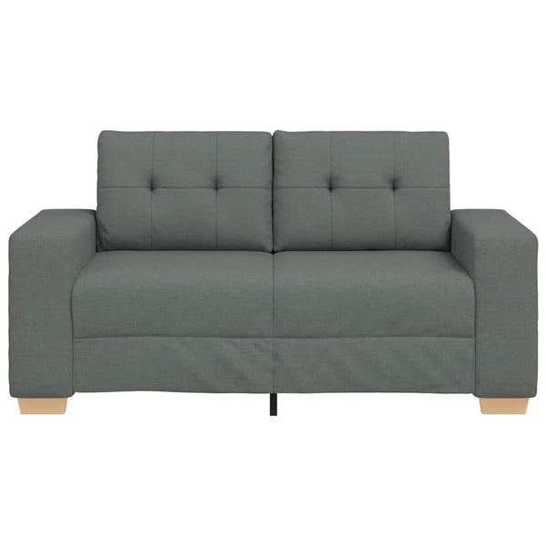 vidaXL Canapé à 2 places gris foncé 160x77x82 cm Tissu