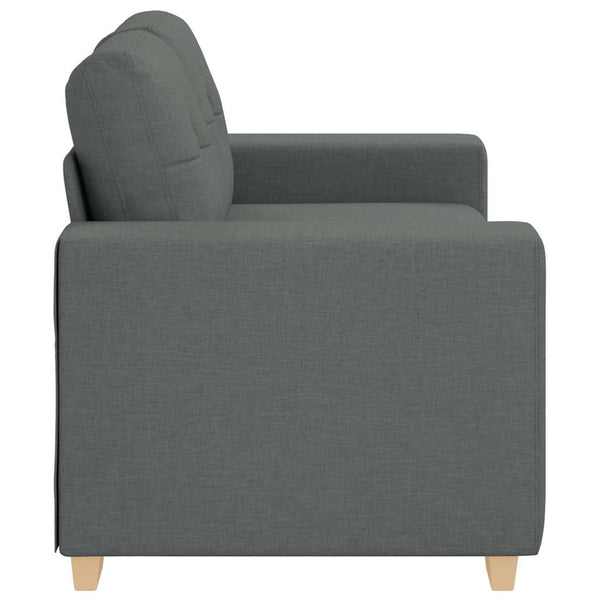 vidaXL Canapé à 2 places gris foncé 160x77x82 cm Tissu
