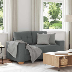vidaXL Canapé à 2 places gris foncé 160x77x82 cm Tissu