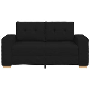 Schwarzes Zweisitzer Sofa Stoff 160 cm