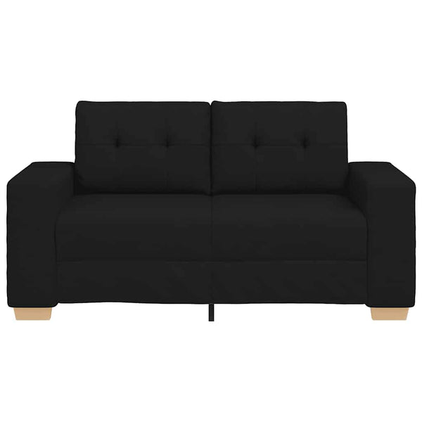Schwarzes Zweisitzer Sofa Stoff 160 cm