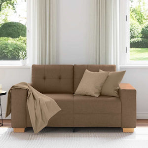 vidaXL Canapé deux places marron 160x77x82 cm Tissu