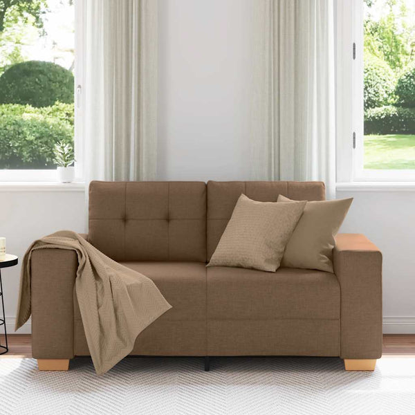 vidaXL Canapé deux places marron 160x77x82 cm Tissu