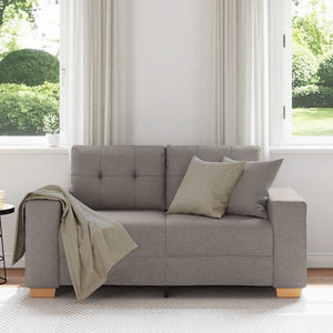 vidaXL Loveseat Sofa Taupe 160x77x82 cm Fabric