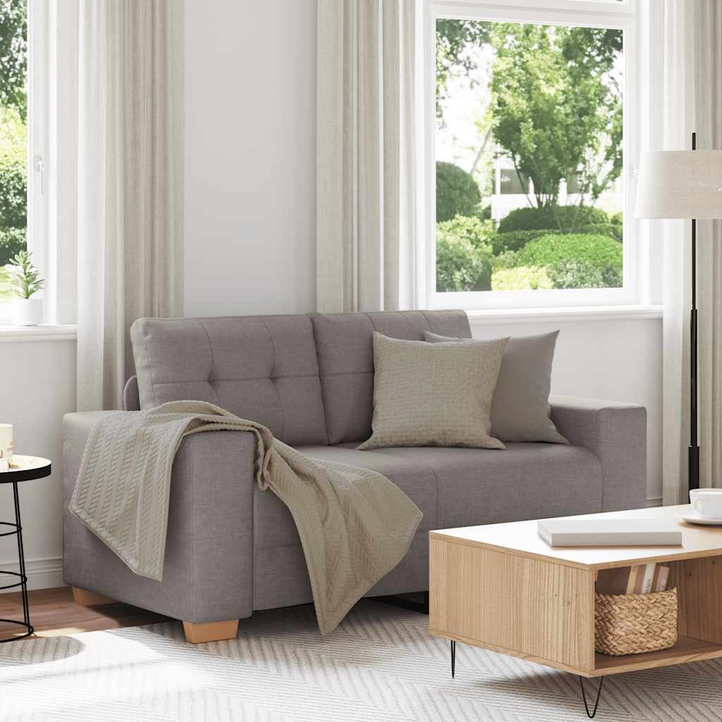 vidaXL Loveseat Sofa Taupe 160x77x82 cm Fabric