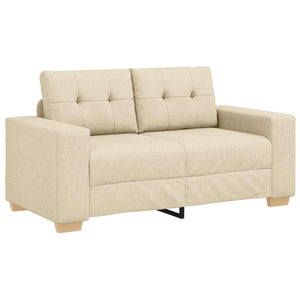 Creme Zweisitzer Sofa Stoff 120cm