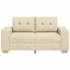 Creme Zweisitzer Sofa Stoff 120cm