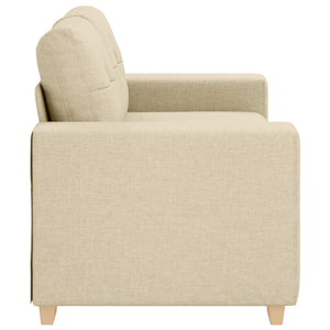 Creme Zweisitzer Sofa Stoff 120cm