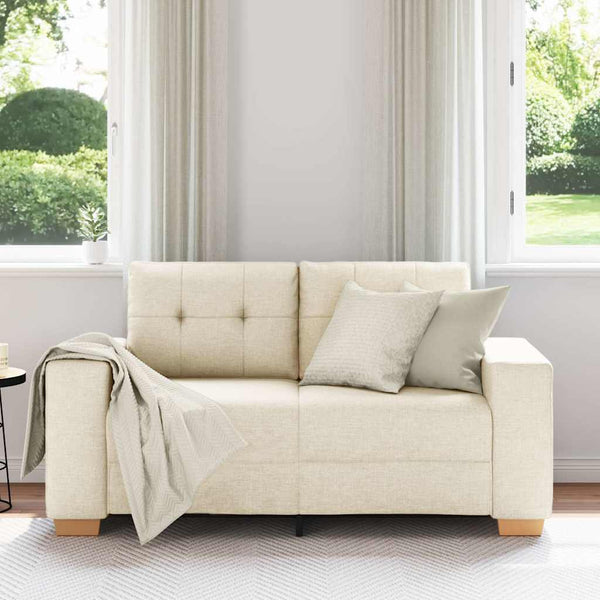 vidaXL Loveseat Sofa Linen 160x77x82 cm