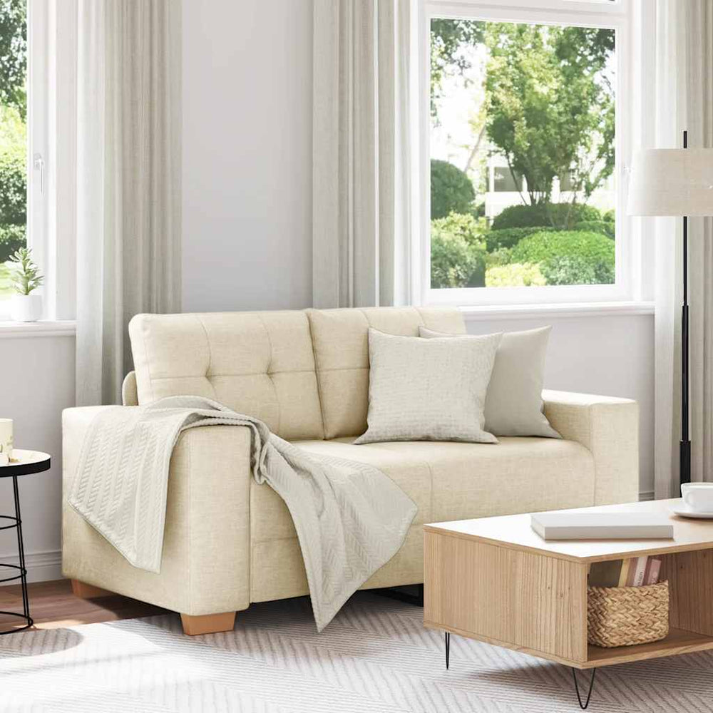 vidaXL Loveseat Sofa Linen 160x77x82 cm