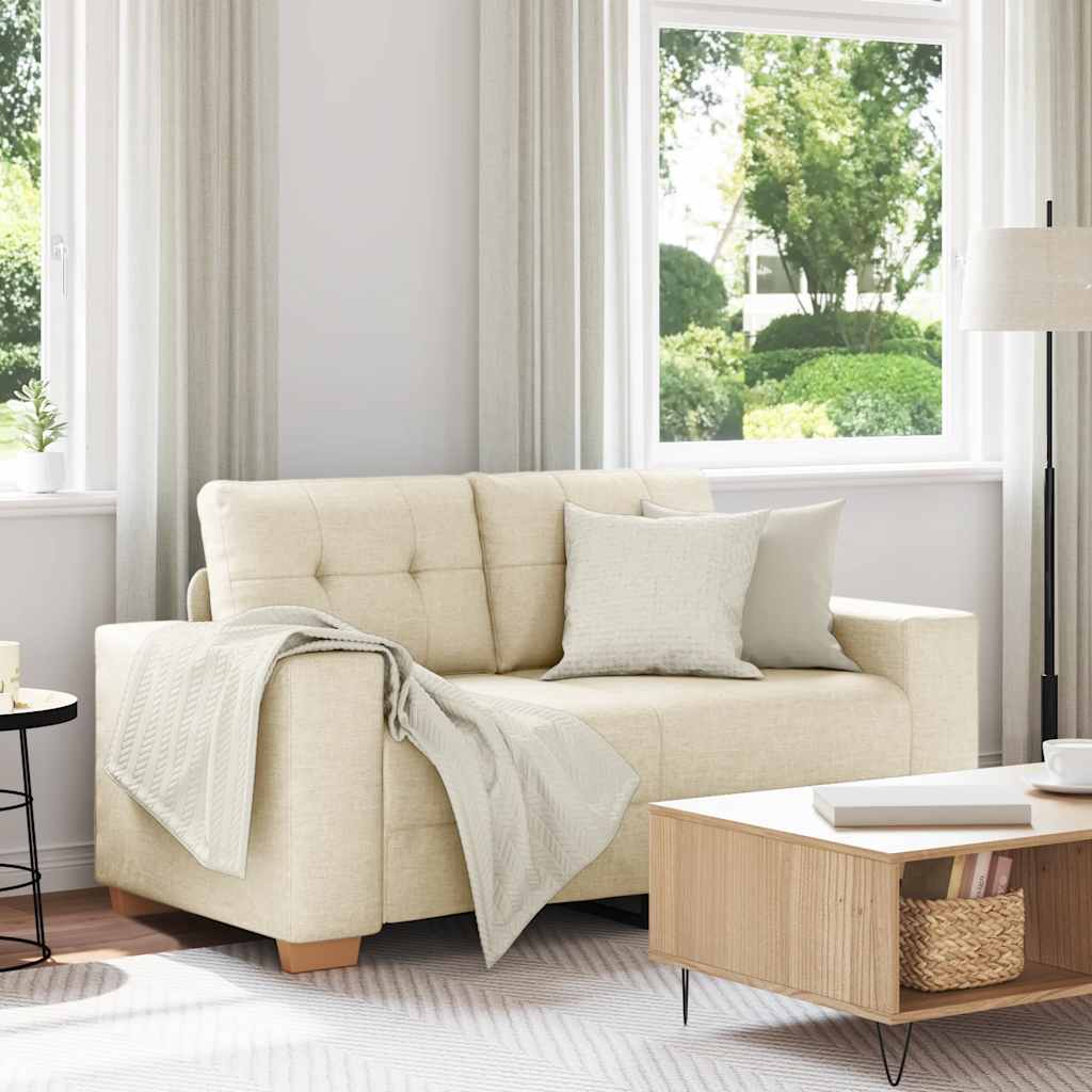 vidaXL Loveseat Sofa Linen 160x77x82 cm
