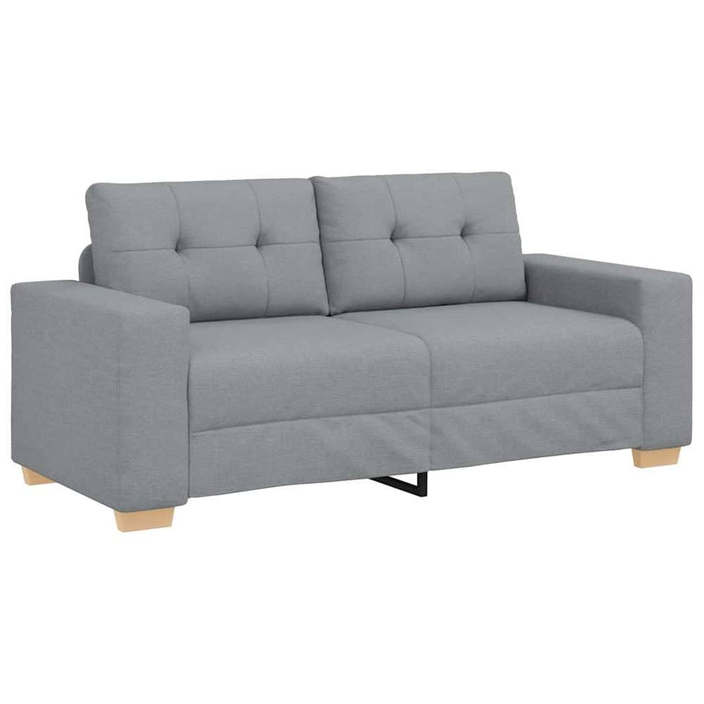 Canapé à 2 places vidaXL gris clair 180x77x82 cm Tissu