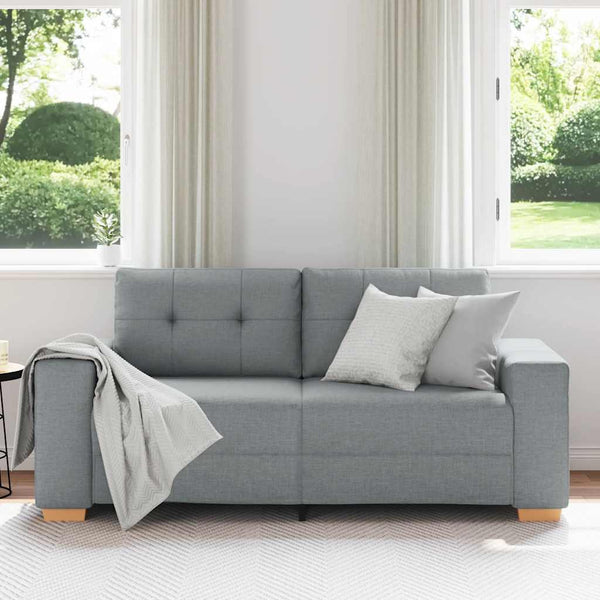 Canapé à 2 places vidaXL gris clair 180x77x82 cm Tissu