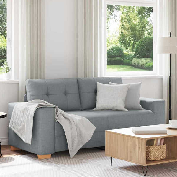 Canapé à 2 places vidaXL gris clair 180x77x82 cm Tissu