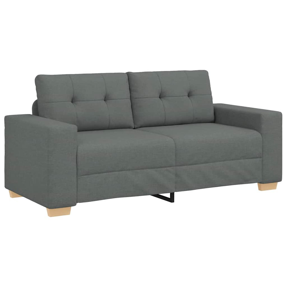 Dunkelgraues Zweisitzer Sofa Stoff 180 cm