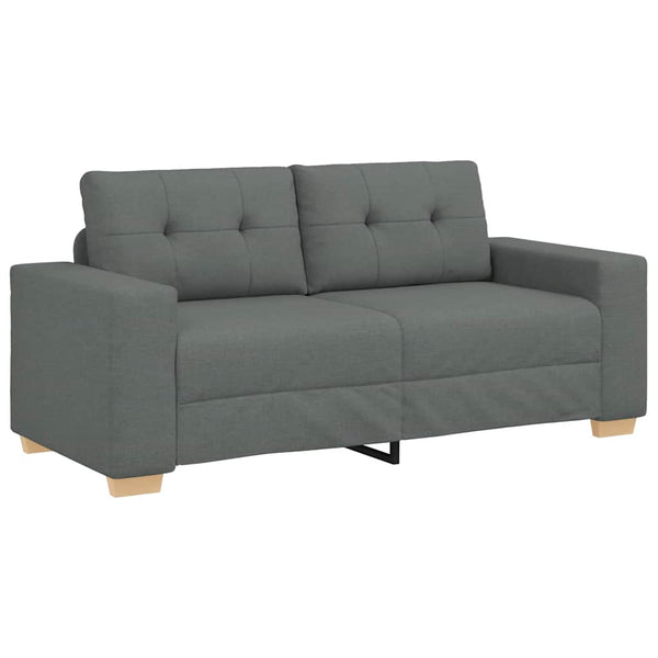 vidaXL Two-Seater Sofa Dark Grey 180x77x82 cm Fabric
