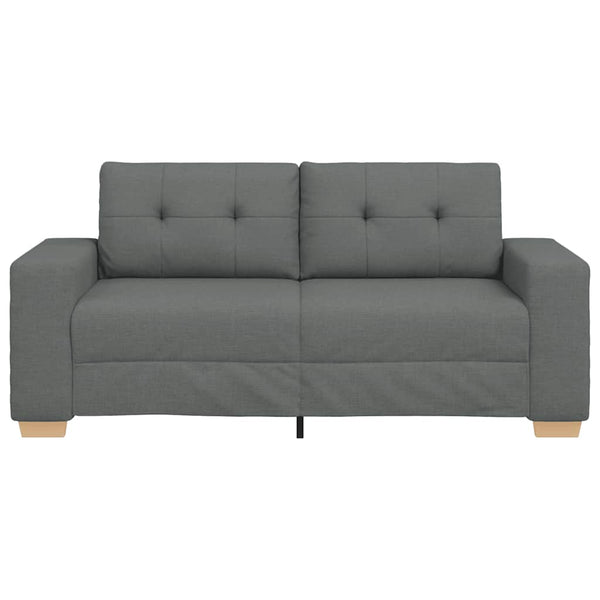 vidaXL Two-Seater Sofa Dark Grey 180x77x82 cm Fabric