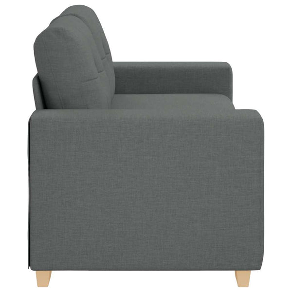 vidaXL Two-Seater Sofa Dark Grey 180x77x82 cm Fabric