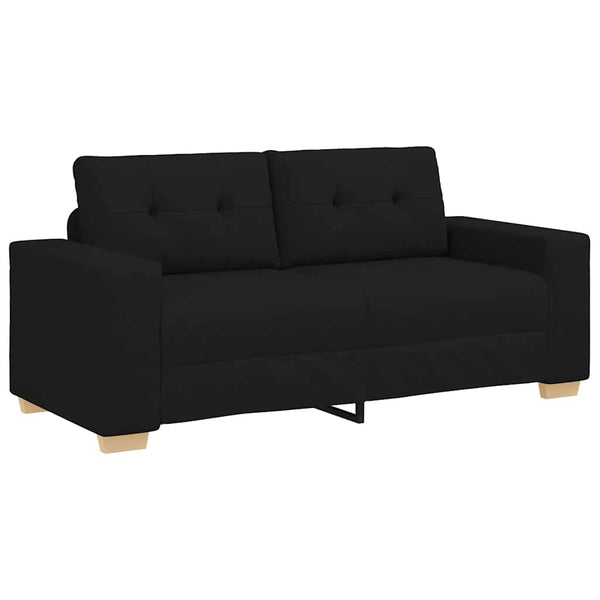 vidaXL Canapé à 2 places Noir 180x77x82 cm Tissu
