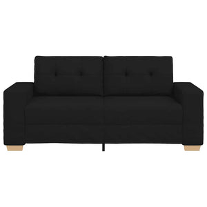vidaXL Canapé à 2 places Noir 180x77x82 cm Tissu