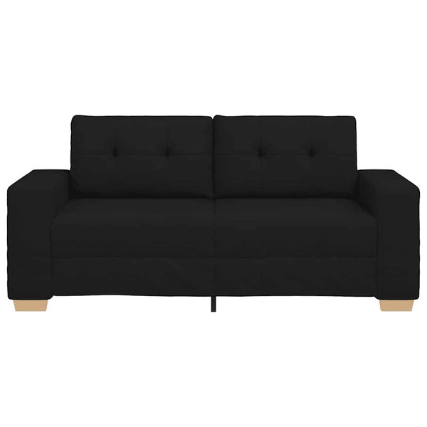vidaXL Canapé à 2 places Noir 180x77x82 cm Tissu