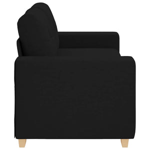 vidaXL Canapé à 2 places Noir 180x77x82 cm Tissu