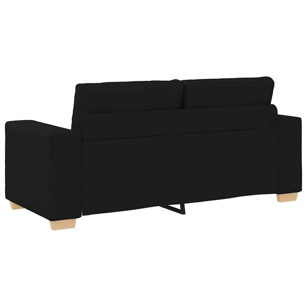 vidaXL Canapé à 2 places Noir 180x77x82 cm Tissu