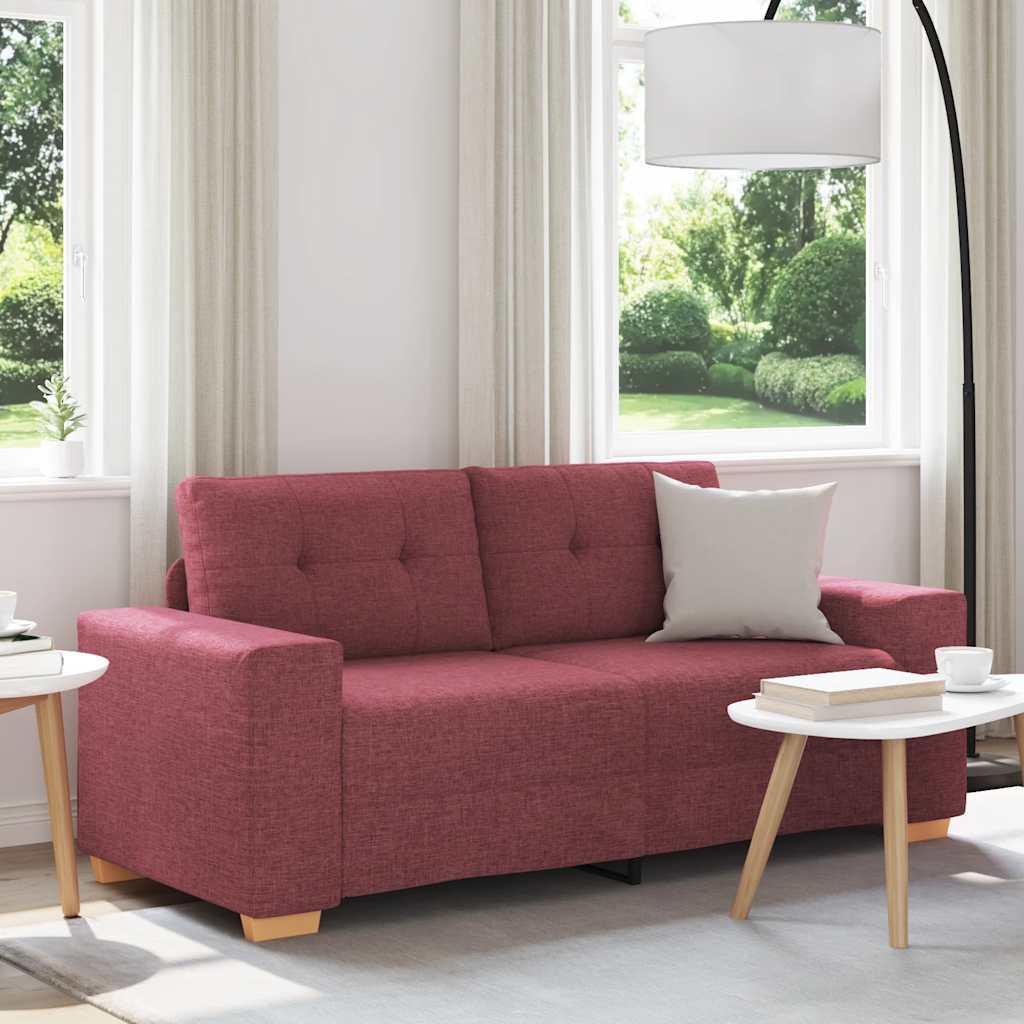 Weinrotes Loveseat Sofa Stoff 180 cm