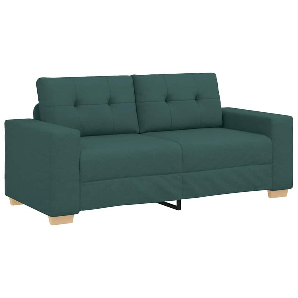 vidaXL Loveseat Dark Green 180x77x82 cm Fabric