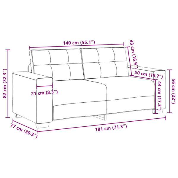 Dunkelgrünes Loveseat Sofa