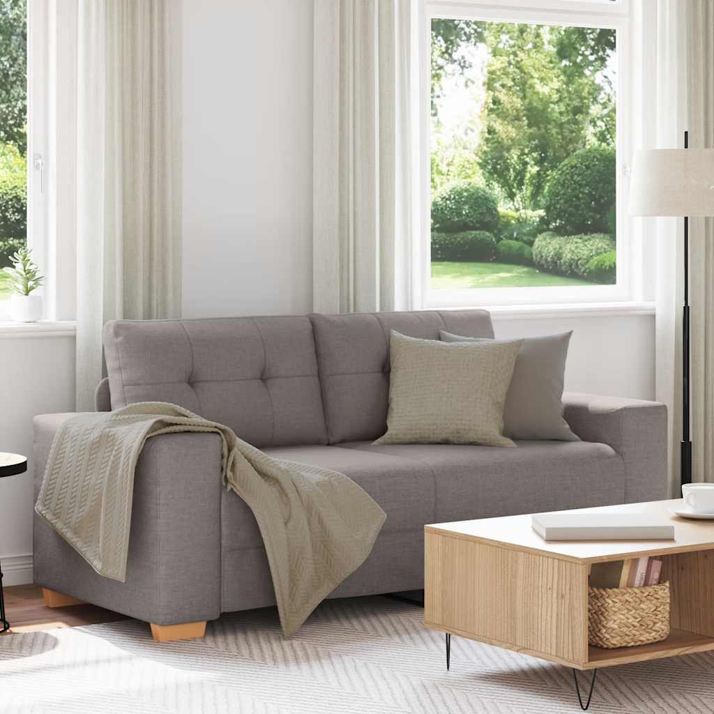 vidaXL Canapé deux places taupe 180x77x82 cm Tissu