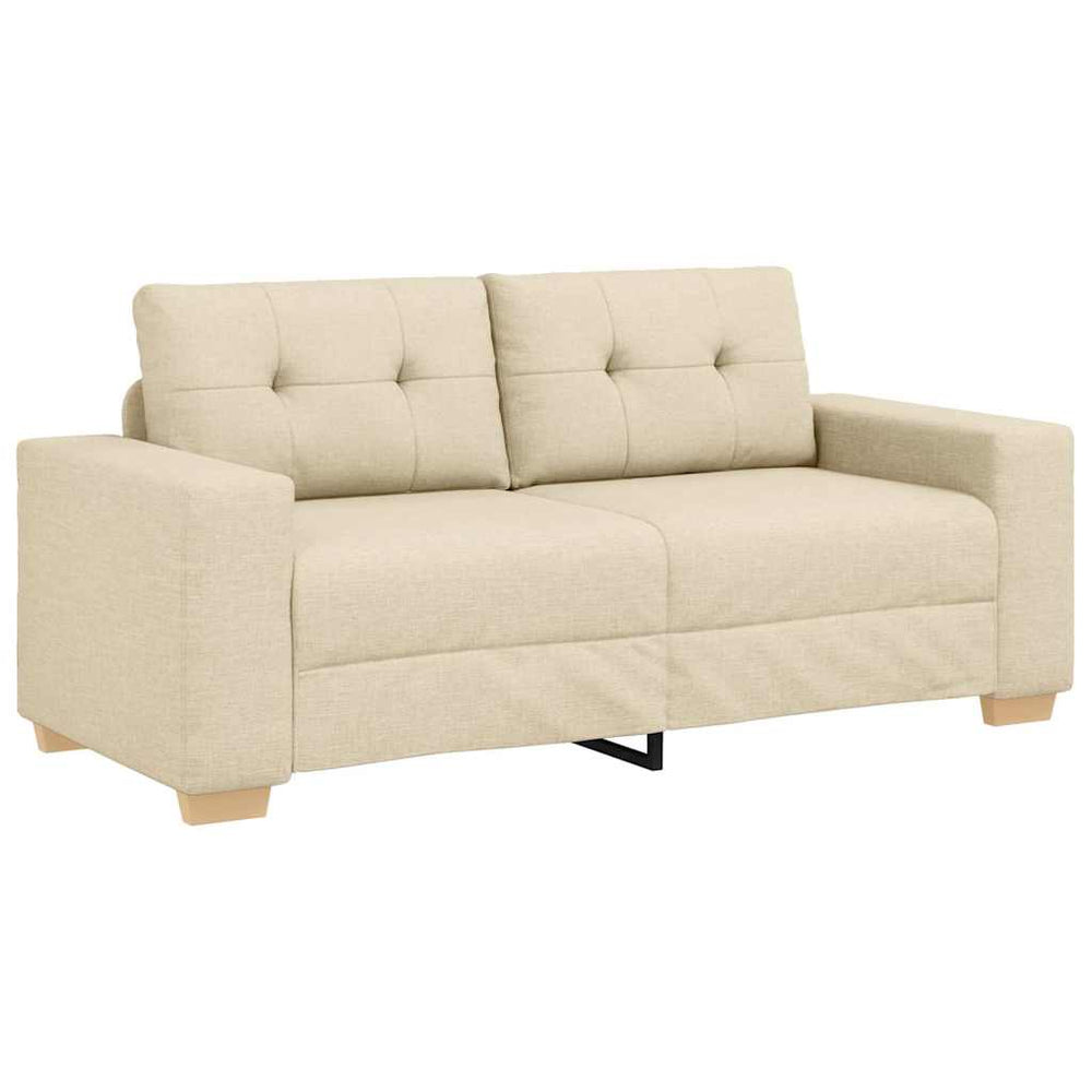 vidaXL Loveseat Sofa Cream 180x77x82 cm Fabric