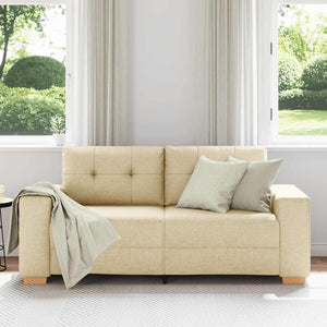 Crème Loveseat Sofa Stoff 180 cm