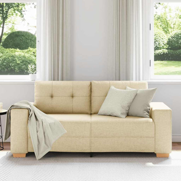 Crème Loveseat Sofa Stoff 180 cm
