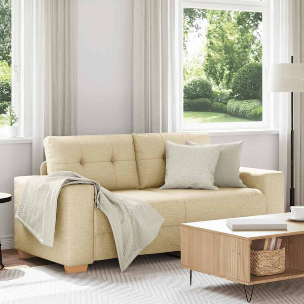 Crème Loveseat Sofa Stoff 180 cm