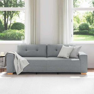 vidaXL Canapé à 3 places Gris clair 220x78x80 cm Tissu