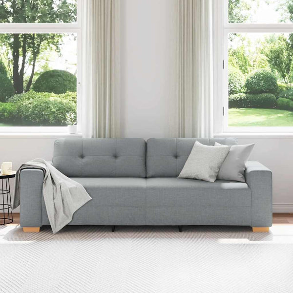 vidaXL Canapé à 3 places Gris clair 220x78x80 cm Tissu