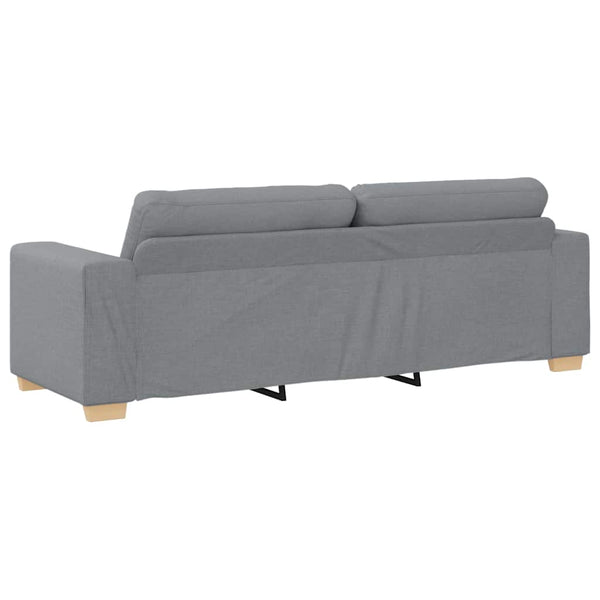 vidaXL Canapé à 3 places Gris clair 220x78x80 cm Tissu