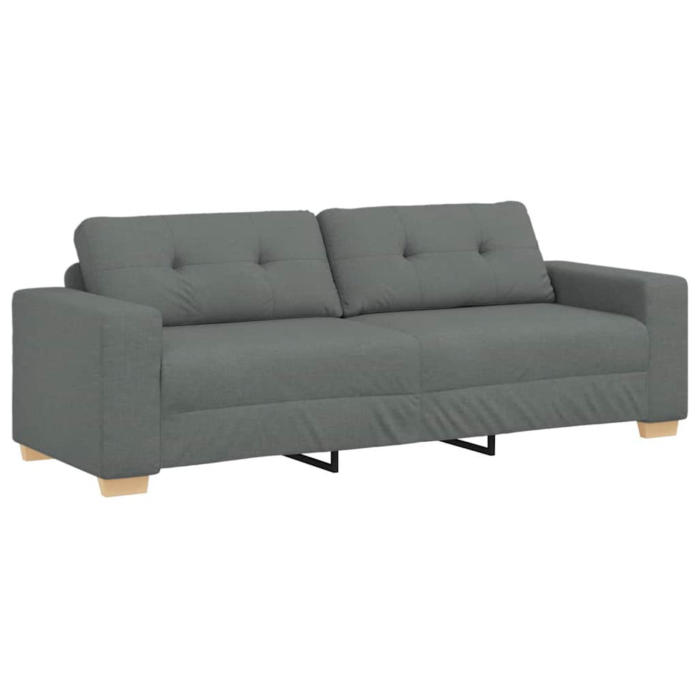 3-Sitzer Sofa Dunkelgrau Stoff 220 cm