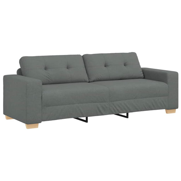 vidaXL Canapé 3 places gris foncé 220x78x80 cm Tissu