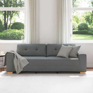 vidaXL Canapé 3 places gris foncé 220x78x80 cm Tissu