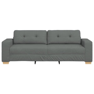 vidaXL Canapé 3 places gris foncé 220x78x80 cm Tissu