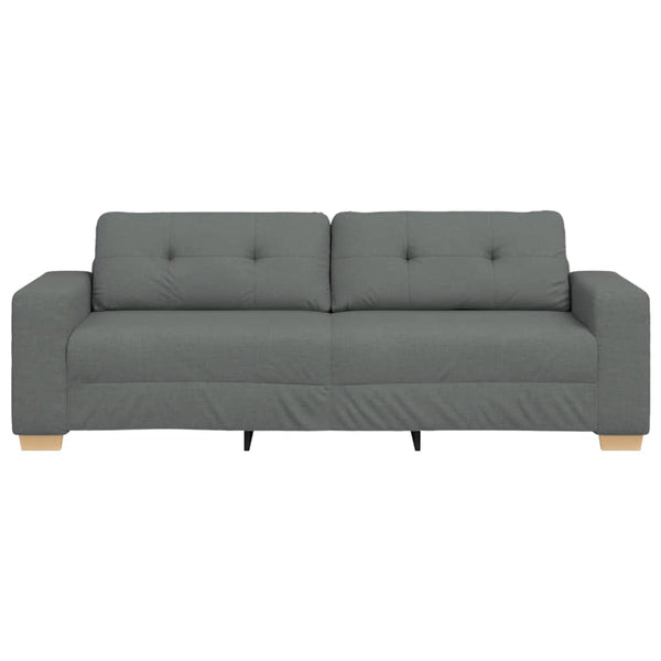 vidaXL Canapé 3 places gris foncé 220x78x80 cm Tissu