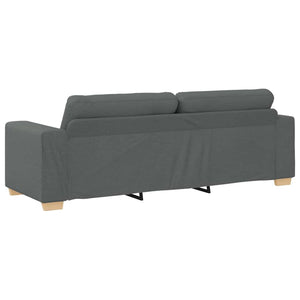 vidaXL Canapé 3 places gris foncé 220x78x80 cm Tissu