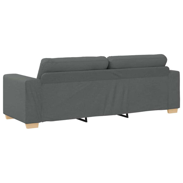 vidaXL Canapé 3 places gris foncé 220x78x80 cm Tissu