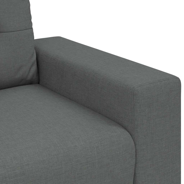 vidaXL Canapé 3 places gris foncé 220x78x80 cm Tissu