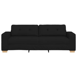 vidaXL Canapé à 3 places Noir 220x78x80 cm Tissu