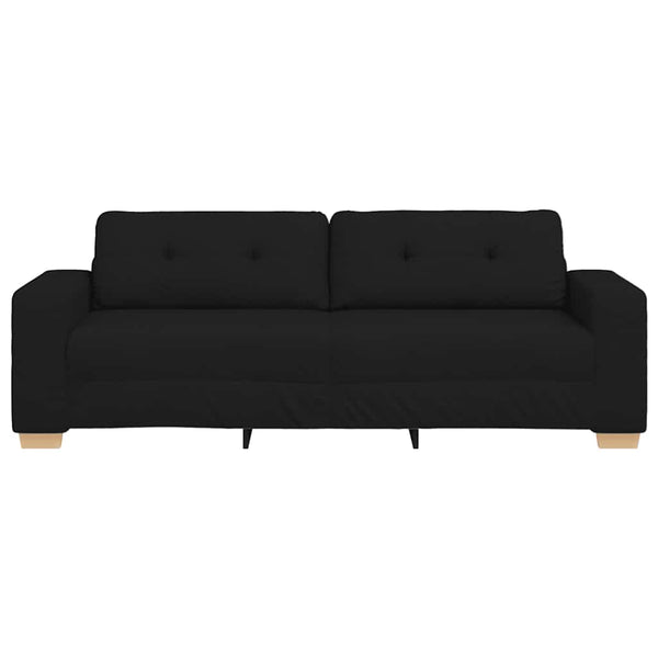 vidaXL Canapé à 3 places Noir 220x78x80 cm Tissu