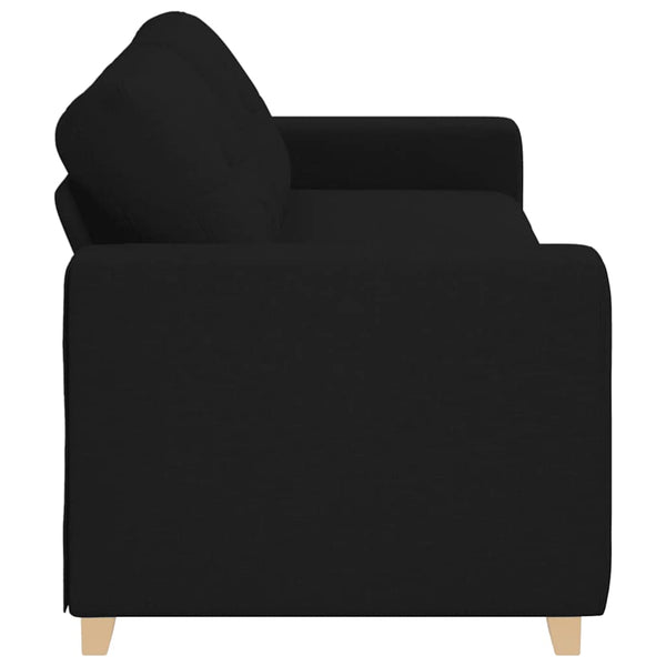vidaXL Canapé à 3 places Noir 220x78x80 cm Tissu