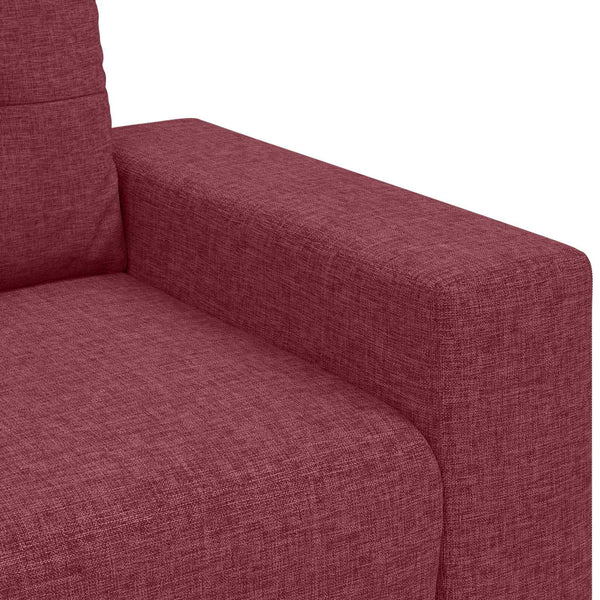 3-Sitzer Sofa Weinrot Stoff 180cm
